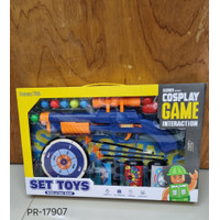 MAINAN ANAK TEMBAKAN PELURU BUSA MODEL KUKANG MANUAL SPACE GUN MAINAN PISTOLL BONUS PELURU PR-17907