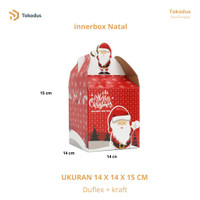 Kardus Box Natal Dus Kue Kering Isi 2 Toples Bulat 500gr uK 14 x 14 x 15cm