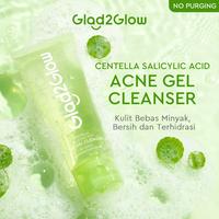 Glad2Glow Centella Salicylic Acid Acne Gel Cleanser 70ml Facial Wash Face Wash Jerawat Komedo Sabun Cuci Muka Pembersih Wajah Face Cleanser Cuci Muka Sabun Muka Pencuci Muka