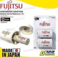 ready stock Converter Baterai AA Ke C Tanggung Adapter Batre AA Ke D Besar murah