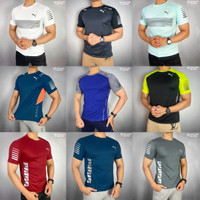 Baju Olahraga Poliester Stretch Kaos Running Gym Pria