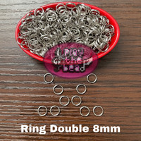Ring Double Ring untuk Gantungan Kunci. Ring Kecil Bahan Gantungan DIY Bag Charm. Key Chain