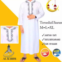 Grab It Fast JUBAH GAMIS PRIA DEWASA PAKISTAN PUTIH PANJANG - JBH BDR