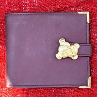 Dompet anak wanita Chatelain Bears Milk Teddy coklat merah marun / Preloved women children's wallet red brown maroon