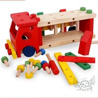 Mainan edukasi seru anak mobil mobilan truk bongkar pasang kayu wooden truck kids toys kado ulang tahun premium