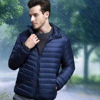 New Brand Autumn Winter Light Down Jacket Men's Fashion Hooded Short Ultra-thin Lightweight Youth Slim Coat Down Jackets 2024