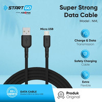 STARTGO Start Go Kabel Data Usb Charger Fast Charging Type MicroUSB  Micro USB Nylon NM