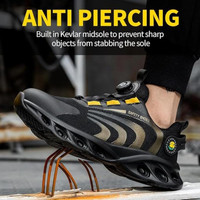 Sepatu Safety Import Anti Paku Model Sporty Ujung Besi