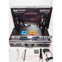 NEW Mic Wireless ZETAPRO PLATINUM ORIGINAL 2 Handle Free Hardcase Microphone Anti Feedback