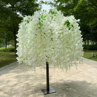 Artificial Wisteria Flower Wishing Tree, Wedding Table Center Decoration, Store, Hotel, Christmas, Home, New Christmas