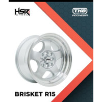 Jual pelek mobil r15Velg resing HSR model BRISKET JD5290 L7/8 Lubang baut 8X100-114,3 ET40/33 GLOSSY SML