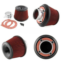TX001 3 Inch Universal Car Air Cleaner Intake Filter 75mm Dual Funnel Adapter Parts Accessories Cleaner Protect Your Piston