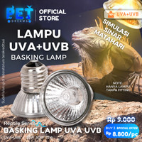 Lampu UVA UVB 25 50 75 Watt Reptil Penghangat Pemanas Reptile Kura Kura Air Sulcata Brazil