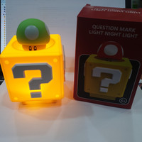 Decoration Lamp Lampu Tidur + Sound Effects Karakter Mario LED Question Mark Blok 1 Up Mushroom Lampu Malam