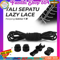 [Promo Murah] Tali sepatu lazy lace serut, lentur kuat panjang 1 M.
