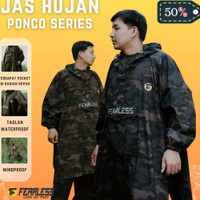 Jas Hujan Ponco Pria Wanita Jumbo Lengan Panjang