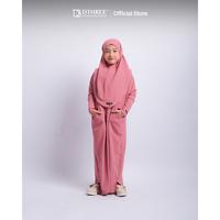 Abaya Setelan Anak Maryam Series Rose Pink / Abaya Syar'i / Abaya Set / Abaya Anak / Pakaian Anak / - DTHREE