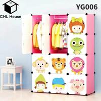 CHL House Lemari pakaian plastik anak rak serbaguna susun lemari baju bayi gantunagn YG006