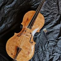 cello keroncong ukuran 1/2 bahan top kembang back side laminate