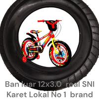 Ban luar sepeda anak 12x3.00 karet lokal SNI