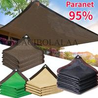 95% Paranet Anti-UV Jaring / Lebar 2/3/4/6/8 Meter Dll / Nylon Anti Panas Enkripsi 12-pin Jaring Paranet Pelindung Tanaman Dari Matahari （Hitam, Kuning, Hijau，Coklat）
