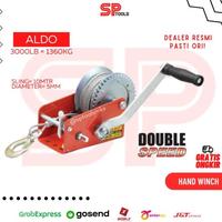 Hand Winch / Katrol Manual + 10Mtr Sling 1360Kg 3000Lbs 2 Speed Aldo (Corbena)