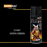 Samuraipaint V744* Vespa Green Cat Aerosol Kualitas Kompresor
