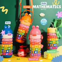 BOTOL MINUM ANAK MATEMATIKA/ANGKA STAINLESS STEEL 316 THAN PANAS 10JAM