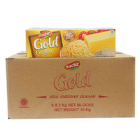 Keju Prochiz Gold Cheddar Cheese 2kg (isi 8pcs) - DUS