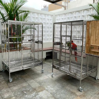 Kandang Stanless Mewah untuk Burung Parrot dan Hewan Peliharaan lainnya