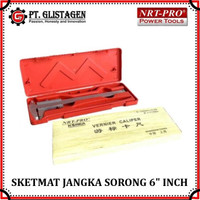 Sigmat Jangka Sorong Vernier Caliper Sketmat 6" inch Original Nrt Pro