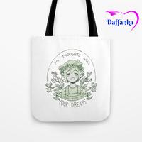 Tas Slempang Tote Bag Kanvas omori my thoughts will follow you into yo