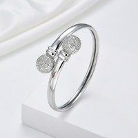 Couple Gelang Titaniun Bangle Perak Wanita Diamond Titanium Premium