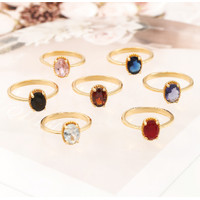 Cincin Titanium Wanita Emas Muda Anti Karat Asli Silver Emas 173J