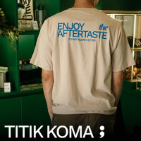 Kaos kopi titikkoma Tshirt - Enjoy aftertaste - Beige