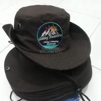 CUSTOM TOPI RIMBA BORDIR NAMA BORDIR LOGO
