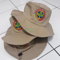 TOPI RIMBA CUSTOM NAMA DAN LOGO BORDIR