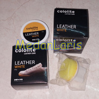 Leather White COLOLITE Semir Krim Perawatan Kulit Sepatu Sneaker Putih