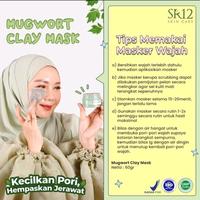 MUGWORT CLAY MASK SR12/MASKER KECANTIKAN ANTI JERAWAT MENGECILKAN PORI
