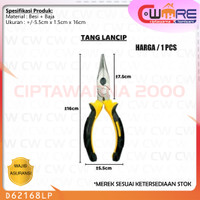 Tang Lancip Long Nose Pliers Peralatan Perkakas Tangan 6" Inch - NATS