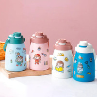 Botol Minum Anak Tumbler Dengan Sticker BMK107 - Botol Kaca ASTRONOT