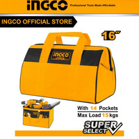 DISKON TERBATAS TOOLBAG TAS KERJA PERKAKAS BAHAN TEBAL 16" INGCO