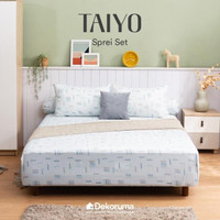 DEKORUMA TAIYO SET SPREI SARUNG BANTAL MICROTEX SINGLE 120X200X30 CM