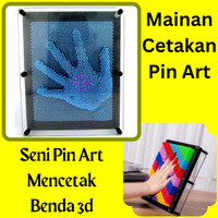 Mainan Anak Seni Pin Art Papan Cetak Bentuk Muka Pin Sculpture Art 3D