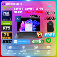 Acer Swift X 14 Oled SFX14 RTX4050 ULTRA 7 155H 32GB 1TB 14.5" 120Hz