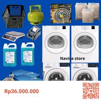 paket usaha laundry 2mesin cuci elextrolux 8kg. 2 dryer beko 8kg
