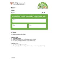 Cambridge Secondary Stage 7 Science 2024 Questions & Keys