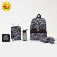 Smiggle Giggle Set Bundle 4 PC Leopard Black Original - Backpack Smigg
