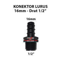 Connector Lurus / konektor Lurus Drat luar 16x1/2 - 20x1/2 - 16x3/4