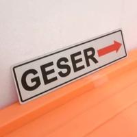 Sign Label Geser anak panah kanan uk 19.5x4.5cm